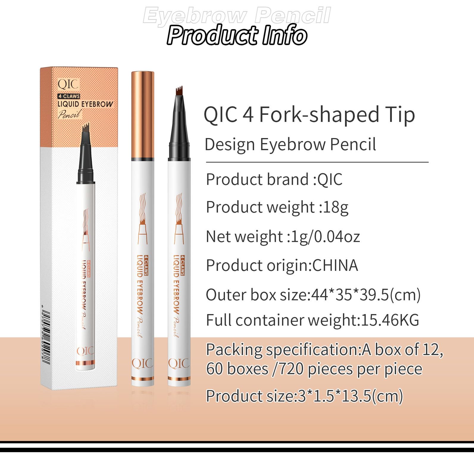 Олівець для брів Microblading Quadruple Forked Liquid Водостійкий, фото №6 Олівець для брів Microblading Quadruple Forked Liquid Водостійкий, фото №6