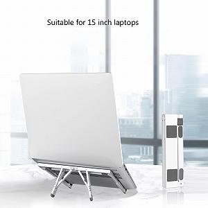 Підставка для ноутбука складана ергономічна з нековзним силіконом, трикутна, проста в доступі для зарядки, регульована synthetic.ua - Фото 1