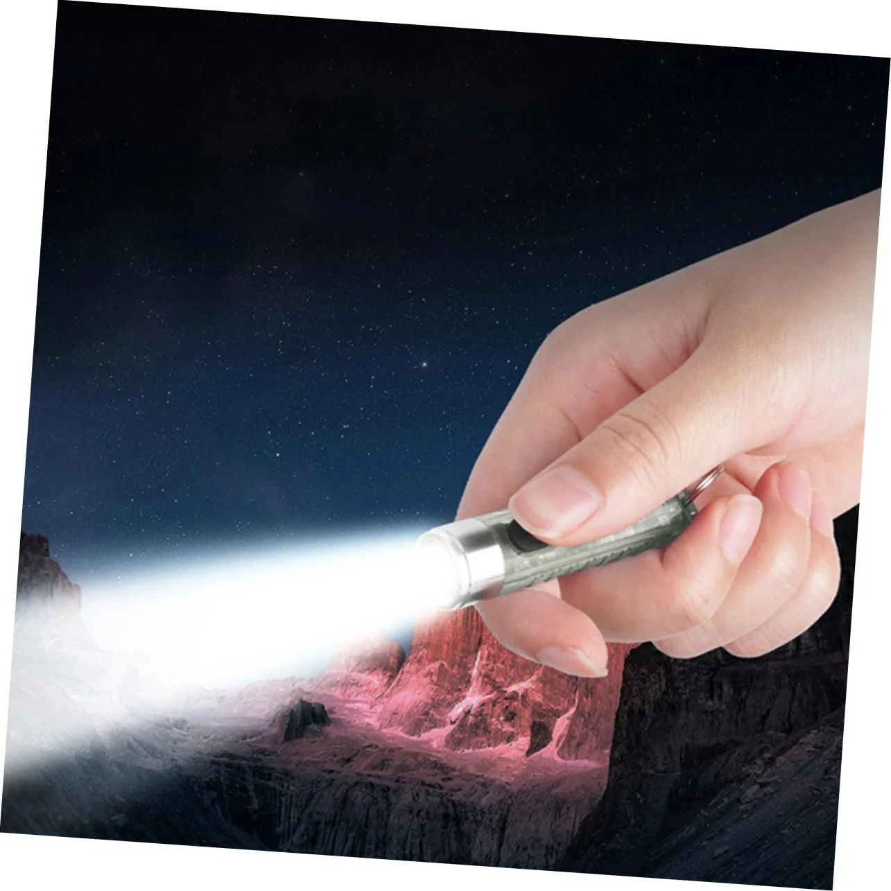 Фонарик LIFKOME LED USB Перезаряжаемый Мини Брелок Сильная Яркость Компактный и Прочный для Кемпинга Пешего Туризма и Использования на Открытом Воздухе, фото №5