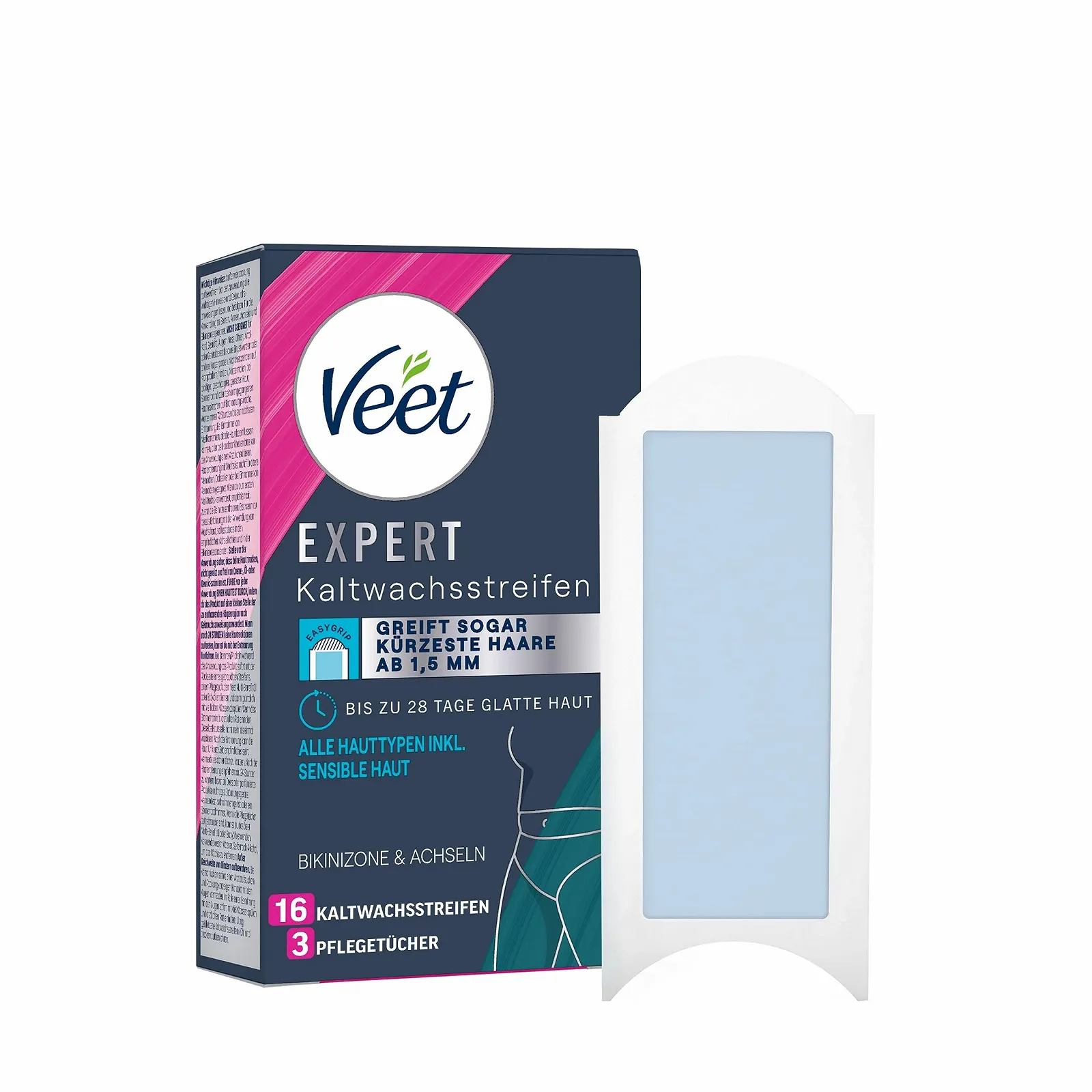 Воскові смужки Veet Expert для бікіні та пахв 16 шт., фото №1
