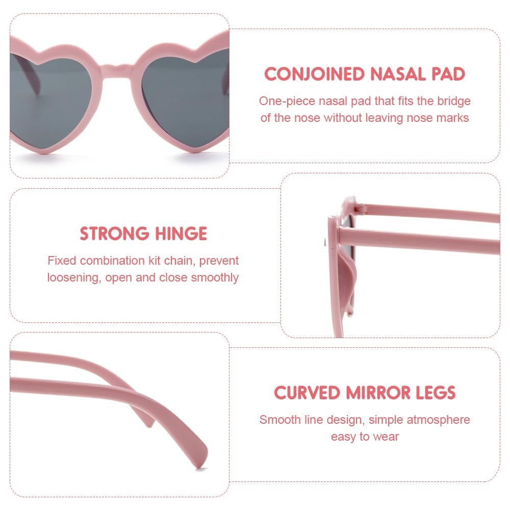 Солнцезащитные очки в форме сердца YANGUN, 9 шт., фото №3