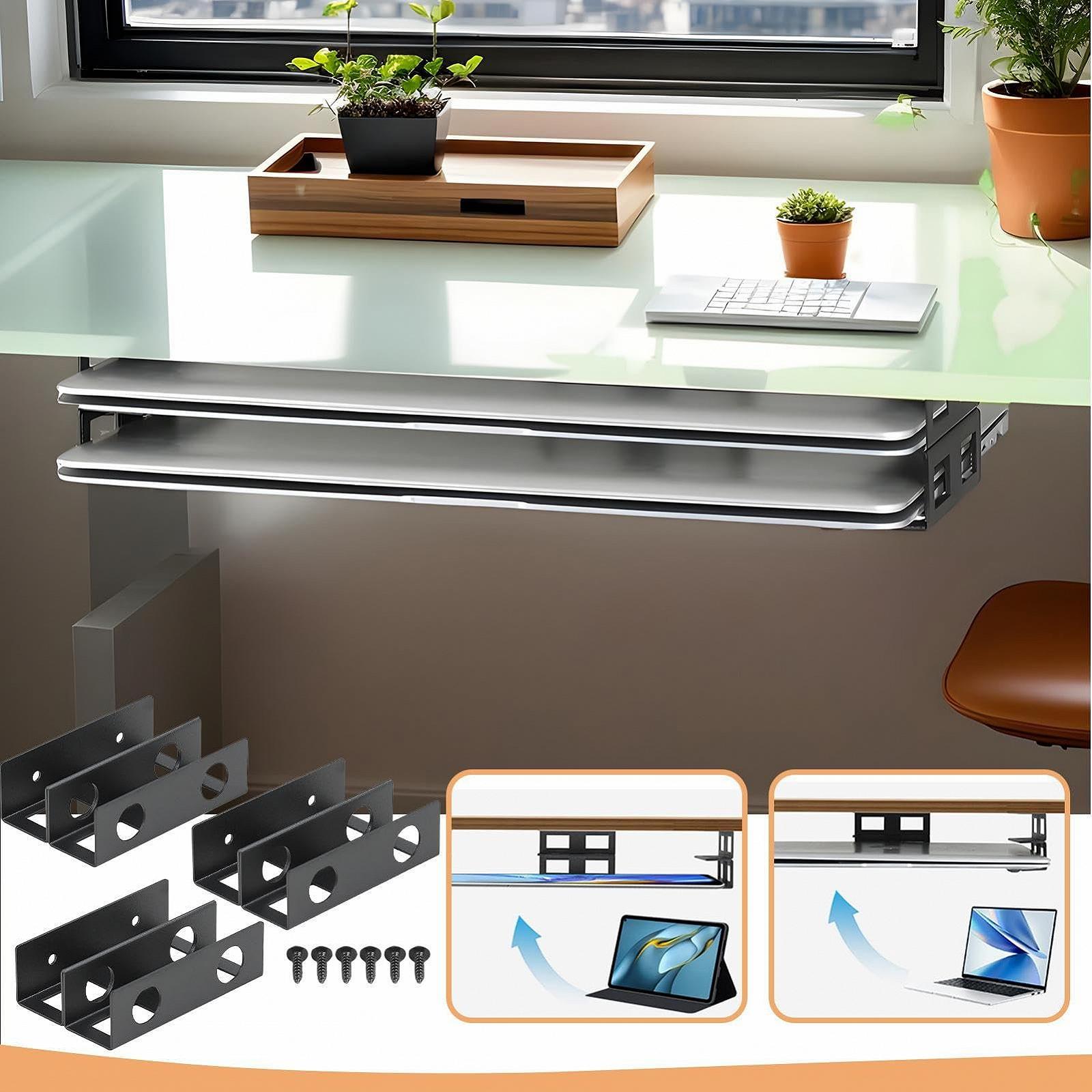 Регулируемая Подставка для Ноутбука - Стальная Рама с Плавной Посадкой, Полка с Мягкими Ручками и Слотами для Аксессуаров, Портативная и Прочная, фото №2