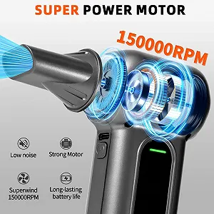 Електричний повітродувка  HEROCKX 150,000 rpm 4000 mAh 4 швидкості Турбо synthetic.ua - Фото 1