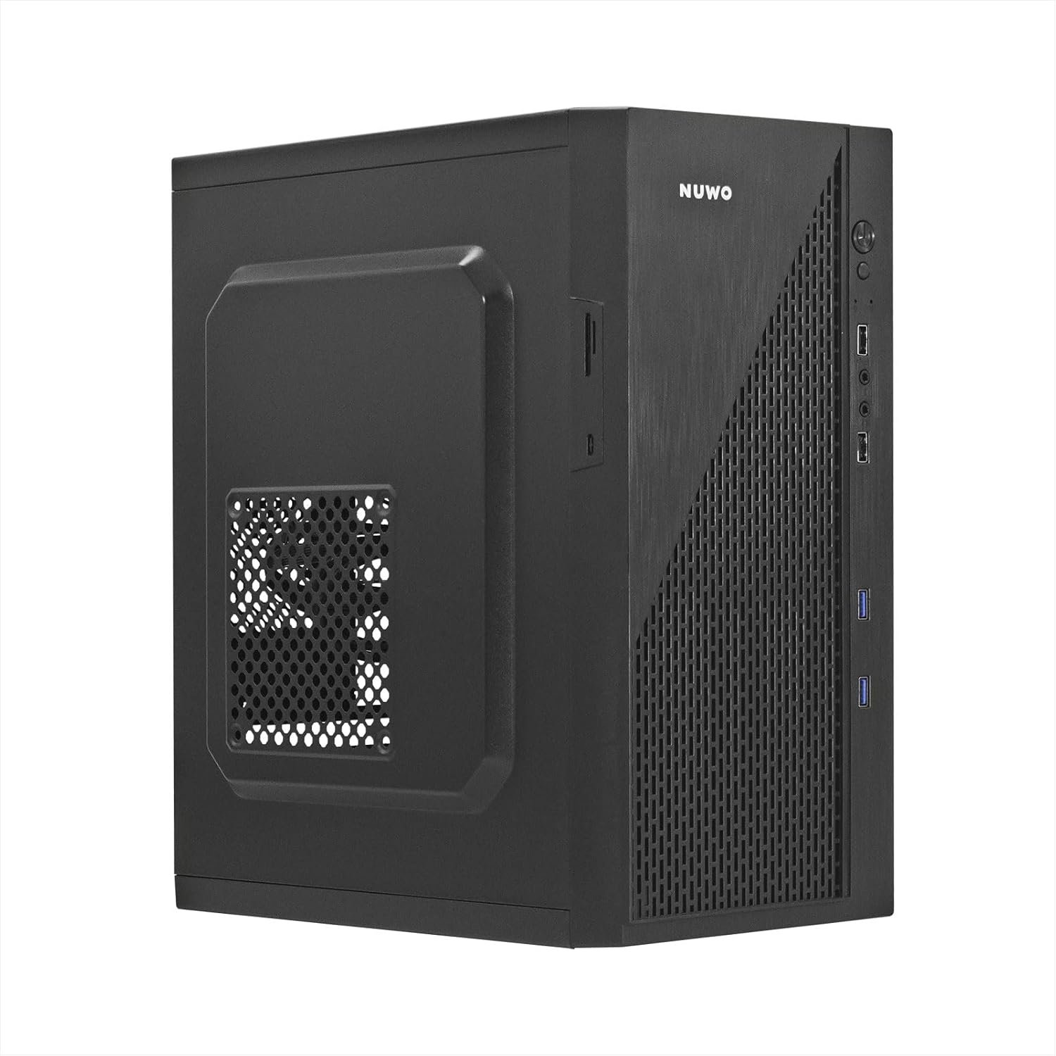Корпус NUWO Leshi L703 / БЖ Nuwo 240W / Micro-ATX / 2xUSB 3.0 / 2xUSB 2.0 / Card Reader / Чорний, фото №1