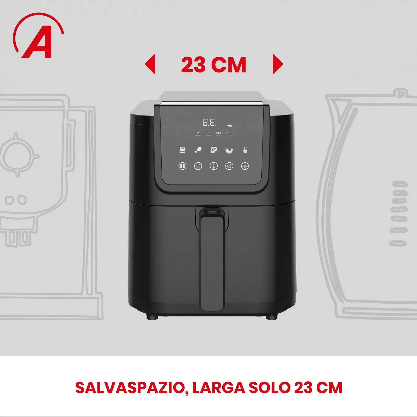 Мультипіч ARDES Infinity ARFRYA10L 5 л цифровий дисплей таймер 60 хв Чорний, фото №4