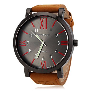 Чоловічий годинник FENKOO Military з римськими цифрами великий циферблат чорний, фото №4