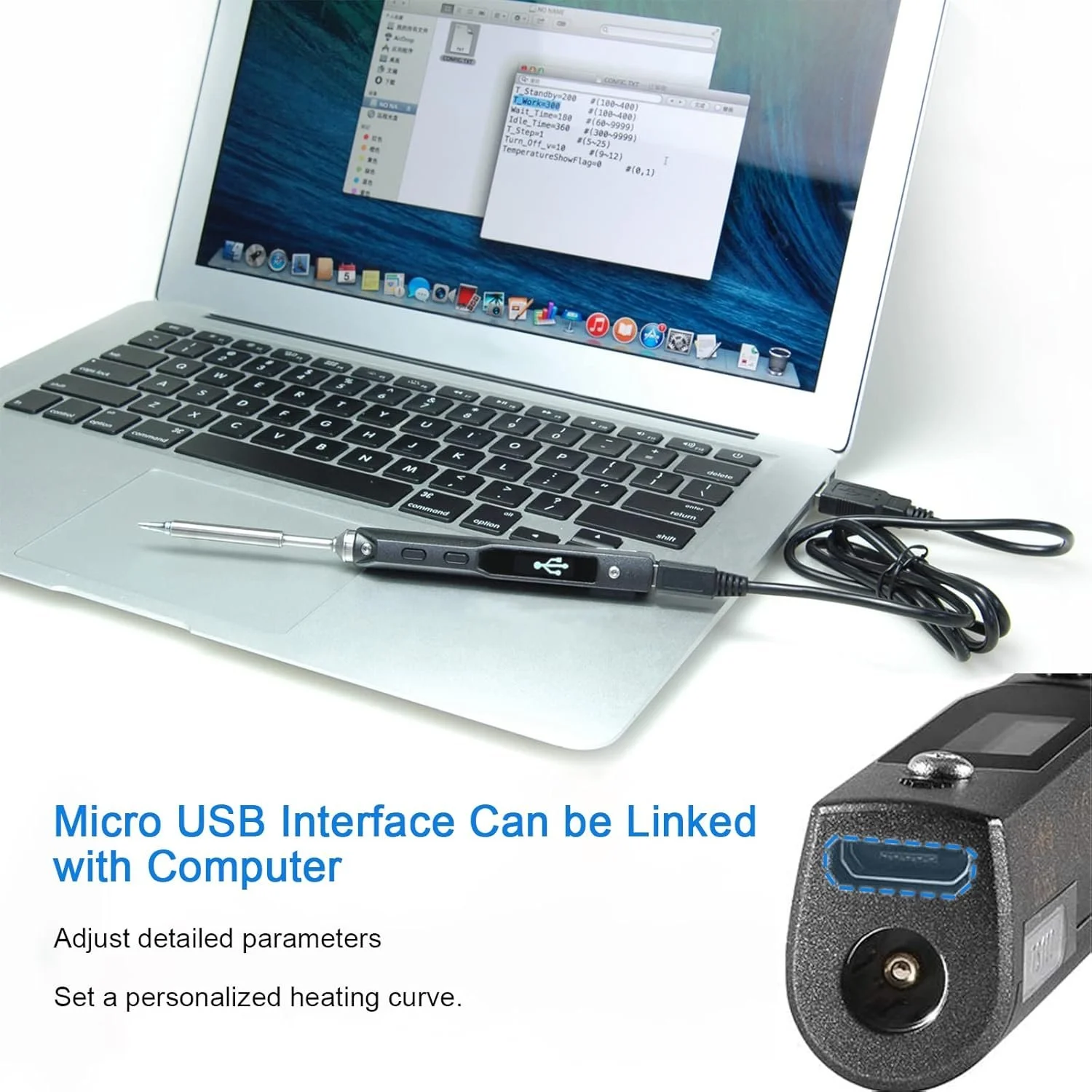 Паяльник LQKYWNA TS100 Серый, фото №4