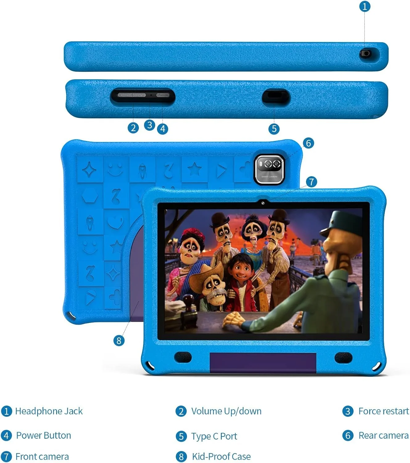 Планшет 10.1" PRITOM M10 3+3/64Gb 4 ядра Android 14 6000 mAh Сірий, фото №5