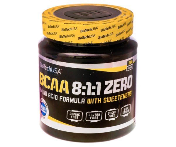 Аминокислоты Biotech USA Nutrition BCAA 8:1:1 ZERO (250 грамм), фото №1 Аминокислоты Biotech USA Nutrition BCAA 8:1:1 ZERO (250 грамм), фото №1
