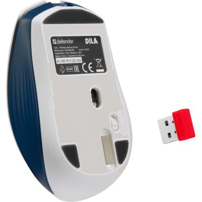 Мышка Defender Dila MM-282 Wireless White/Blue (52282), фото №7 Мышка Defender Dila MM-282 Wireless White/Blue (52282), фото №7