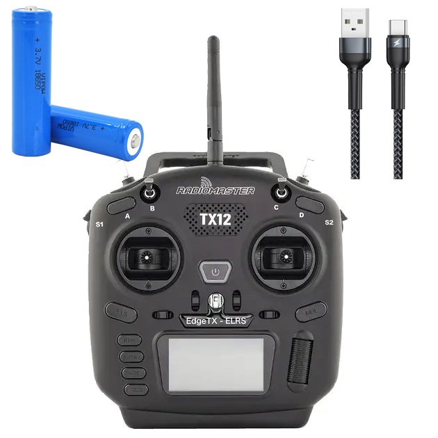 Комплект Пульт керування для симуляторів дронів RadioMaster TX12 MKII для FPV дронів (TX12-MKII-ELRS М.2) + Акумулятори+ Кабель, фото №11