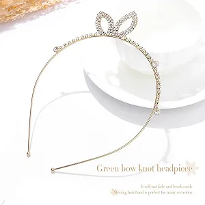 Обруч Reaky Хрустальный Ушки Кролика Золотой synthetic.ua - Фото 1