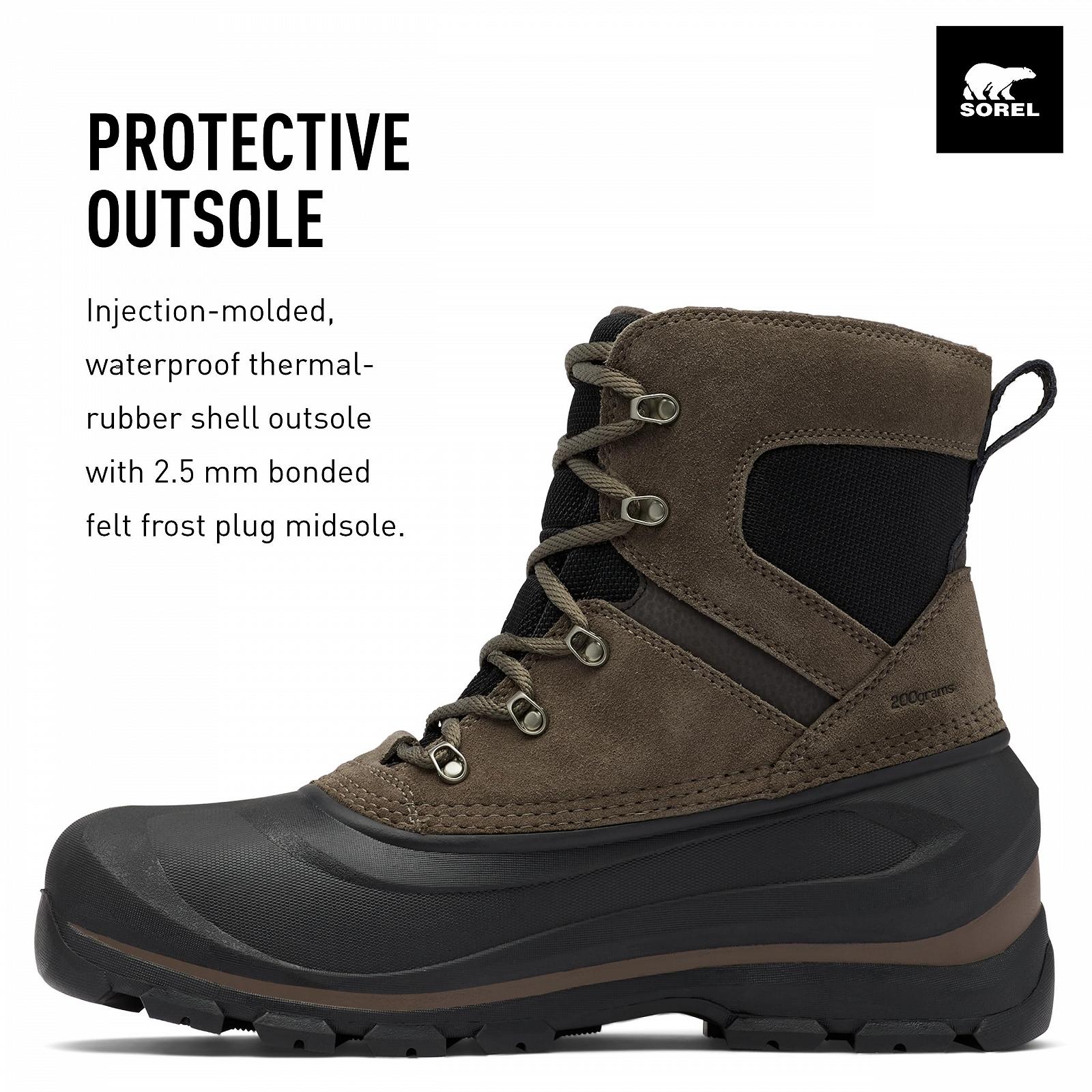 Чоловічі Зимові Чоботи Sorel Buxton Водонепроникні Коричневий (Major x Black) 40 EU, фото №3