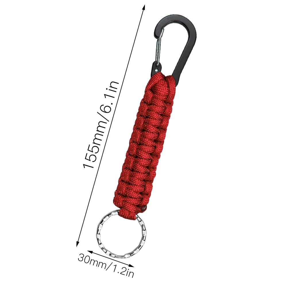 Брелок Paracord Duisoad, плетеный с карабином, 4 шт, для кемпинга, фото №6