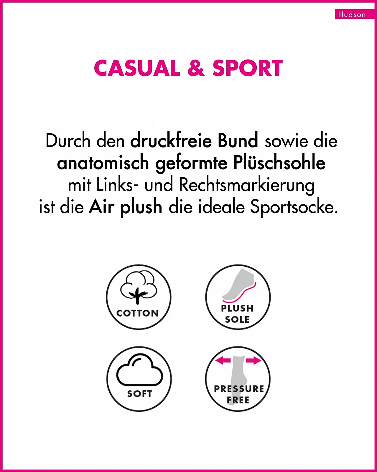 Носки Hudson Air Plush Anatomische Sohle Strick, фото №4 Носки Hudson Air Plush Anatomische Sohle Strick, фото №4