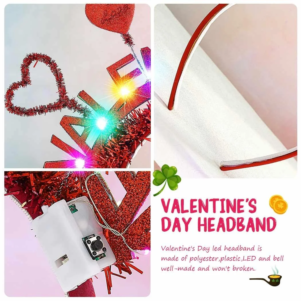 Обруч для волос со светодиодами Сердце, фото №4
