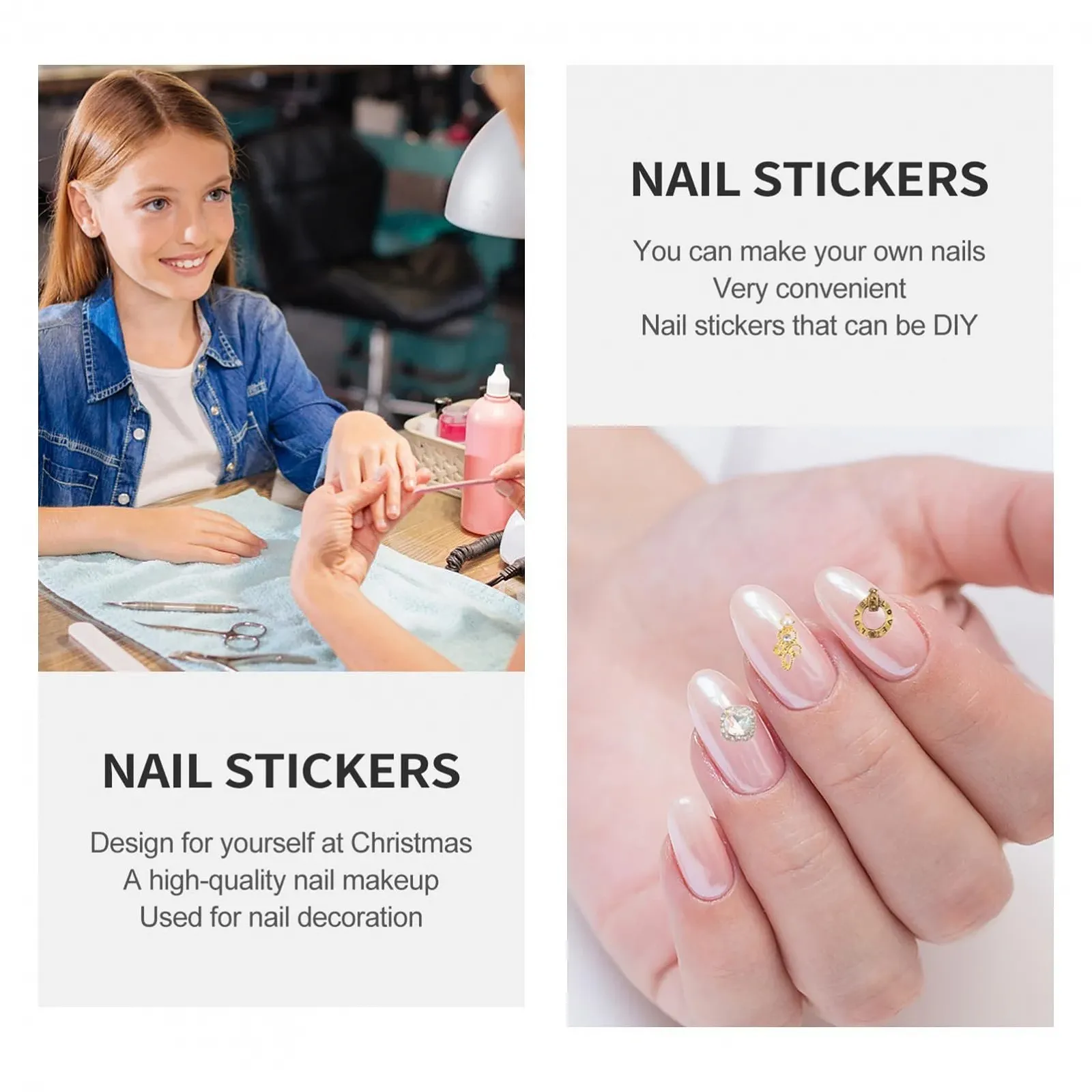 Стразы для ногтей FRCOLOR 50 шт., украшения разных форм, набор блестящих шармов, фото №8