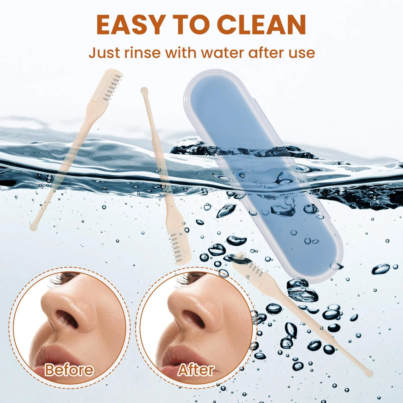 Тример для волосся в носі JIEYAO 3 Pieces 2-in-1 З подвійною насадкою, портативний, фото №5