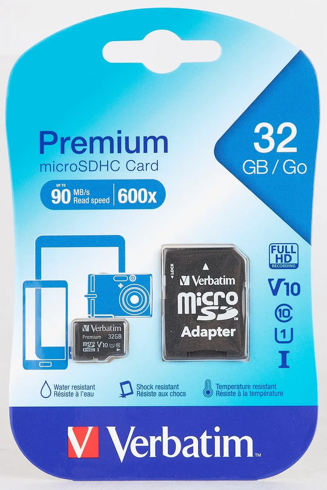 Карта пам'яті Micro SDHC Verbatim 32GB Class 10 з адаптером, фото №5 Карта пам'яті Micro SDHC Verbatim 32GB Class 10 з адаптером, фото №5