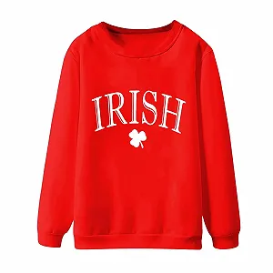 Женский свитшот HUIFUAO День Святого Патрика Lucky Clover Длинный рукав synthetic.ua - Фото 1