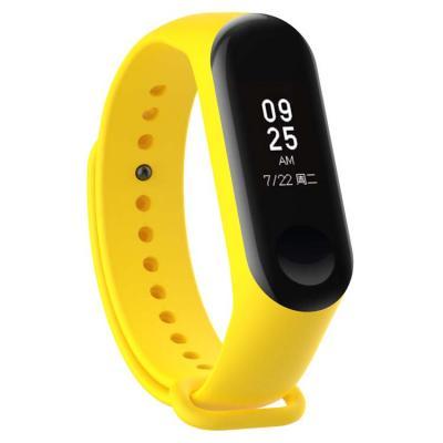 Ремешок для фитнес браслета BeCover Silicone Xiaomi Mi Band 3/4 Yellow 704130, фото №1