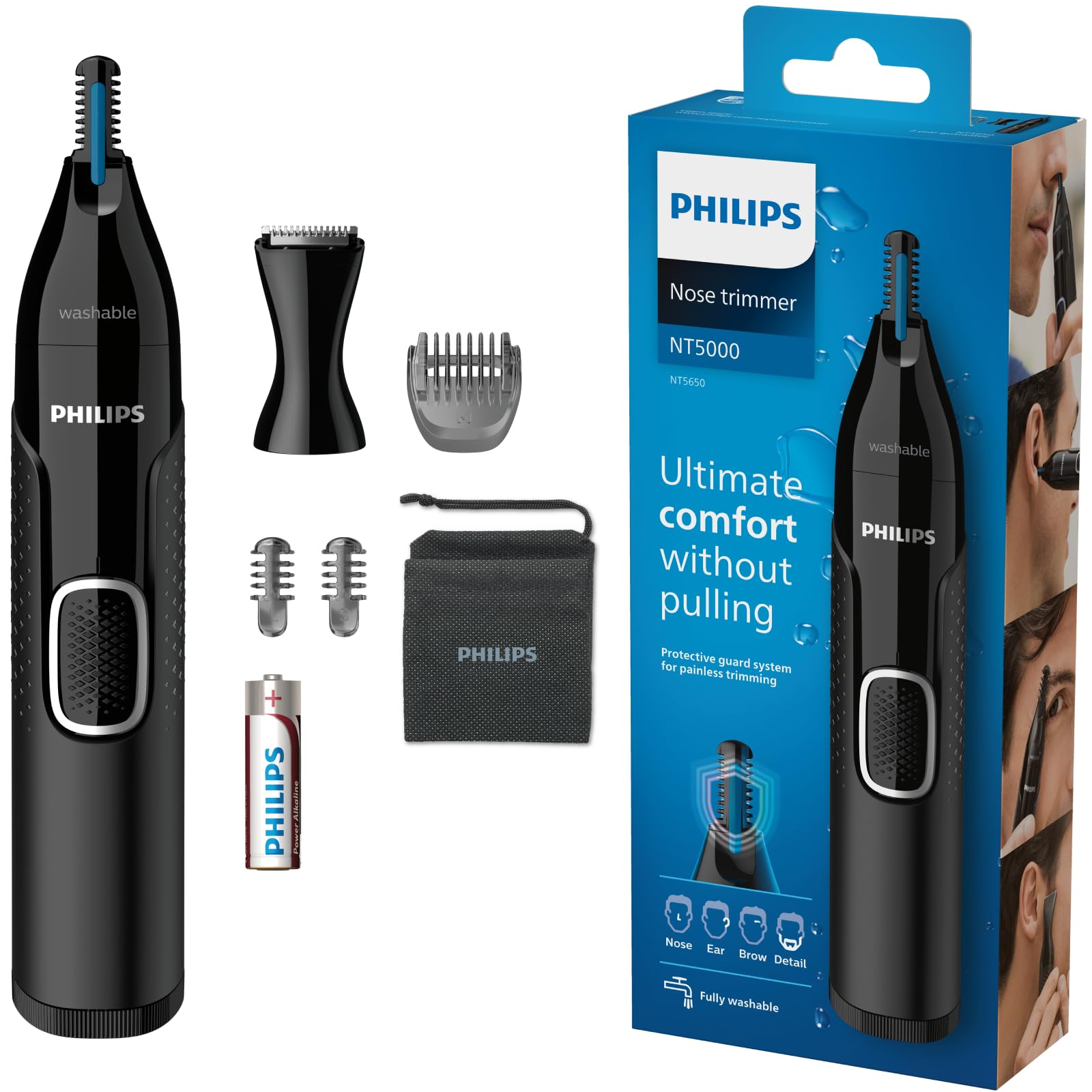 Триммер Philips Series 5000 Nose Hair, Ear Hair and Eyebrow Trimmer PrecisionTrim Technology, фото №1