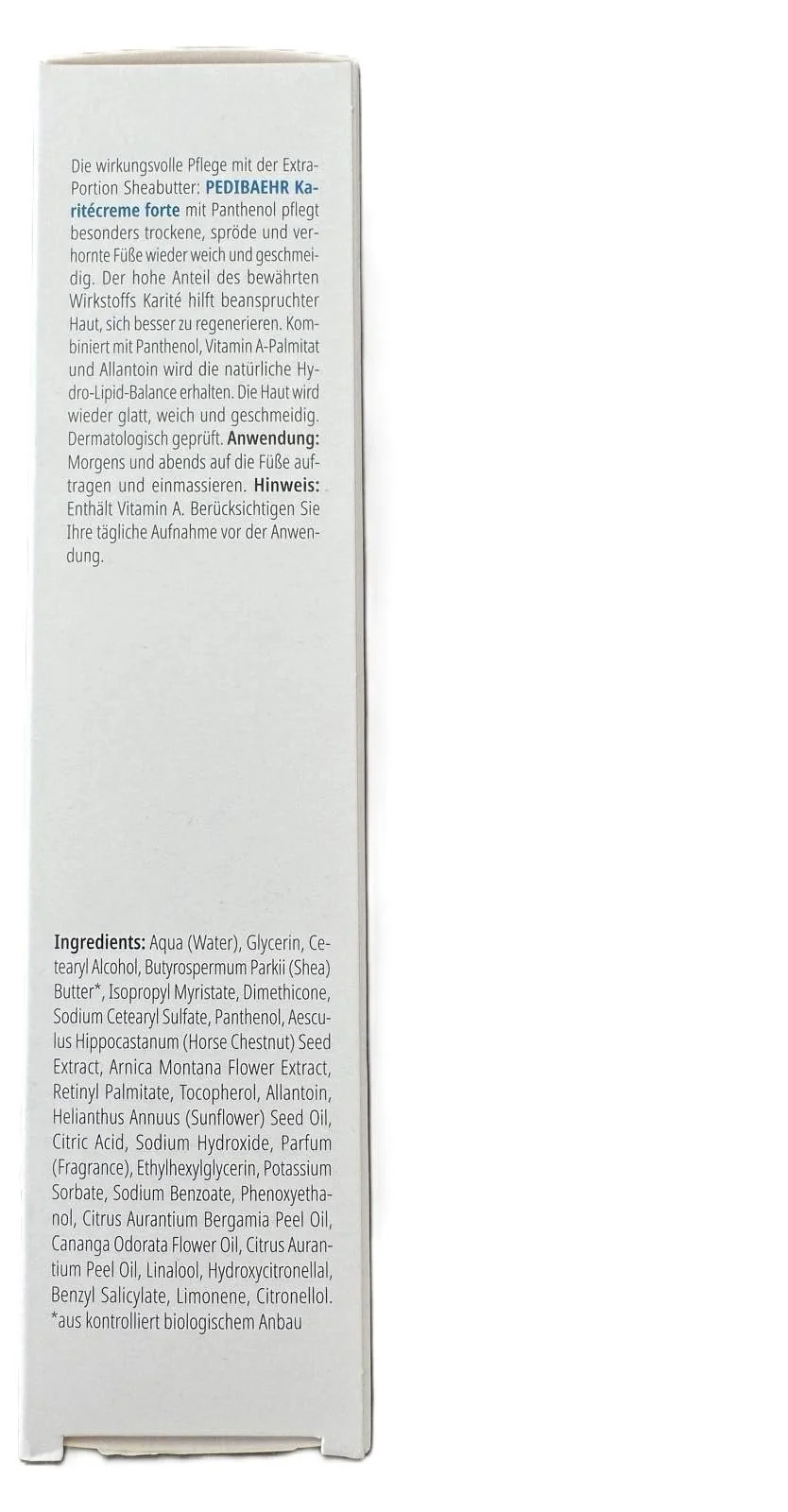 Крем для ног PediBaehr Karitecreme Forte с пантенолом, фото №3