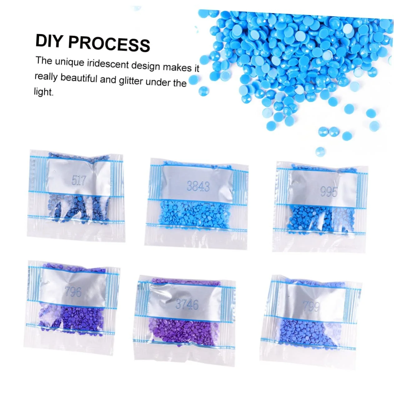 Стрази Healeved, круглі кабошони зі смоли, 48 шт., фото №5