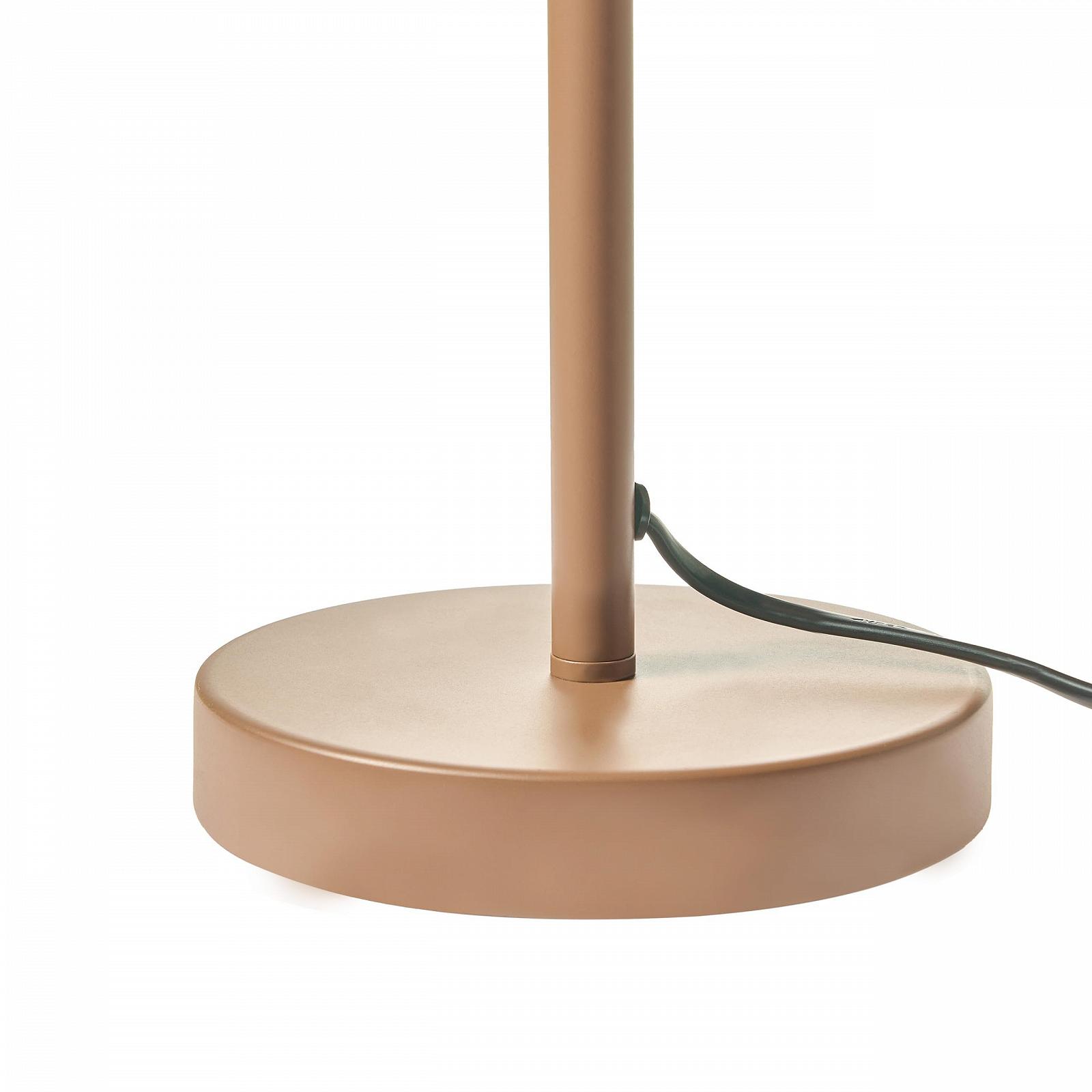 Настільна лампа Beliani Hanger в стилі бохо з паперовим плетеним абажуром та матовою залізною основою коричнева, фото №6