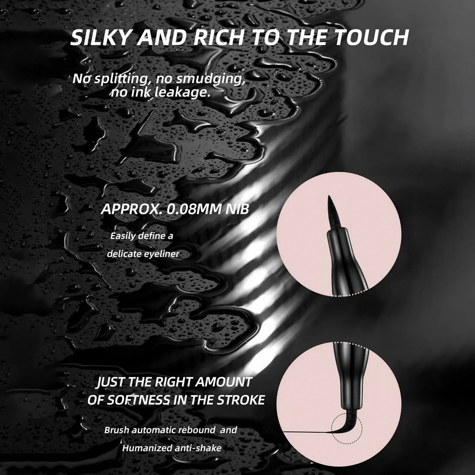 Підводка для очей Рідка Водостійка Швидковисихаюча Стійка, фото №6 Підводка для очей Рідка Водостійка Швидковисихаюча Стійка, фото №6