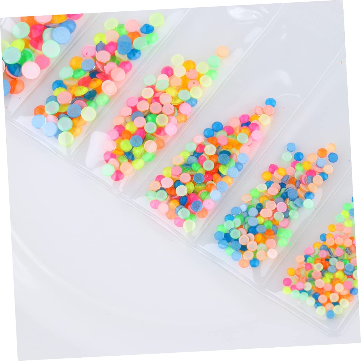Стразы Акриловые FRCOLOR, 3 коробки, наклейки для ногтей, флуоресцентные, плоские, кристаллы 3D, фото №9