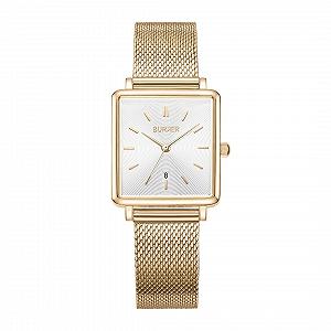 Жіночий годинник BURKER Daisy Квадратний Аналоговий Кварцовий Золотий - Фото 1