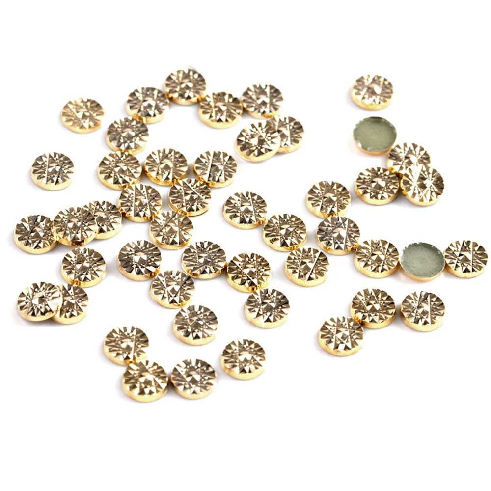 Заклепки для ногтей с узором мини-подсолнуха 120 шт., металлические 3D украшения для ногтей, фото №2