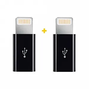 Переходник MicroUSB to Lightning AC-030 2 pcs XoKo (XK-AC030-BK2) - Фото 1