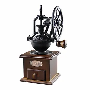 Ручная кофемолка Fenteer с ящиком, керамические конические жернова - Фото 1