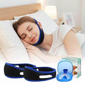 Підборідний ремінь проти хропіння 2 шт., маска від хропіння, ефективне зменшення - Фото 1