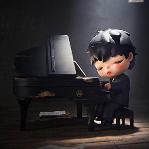 Фигурка POP MART Hirono The Pianist, коллекционная, 8,6-10,3 см synthetic.ua - Фото 1
