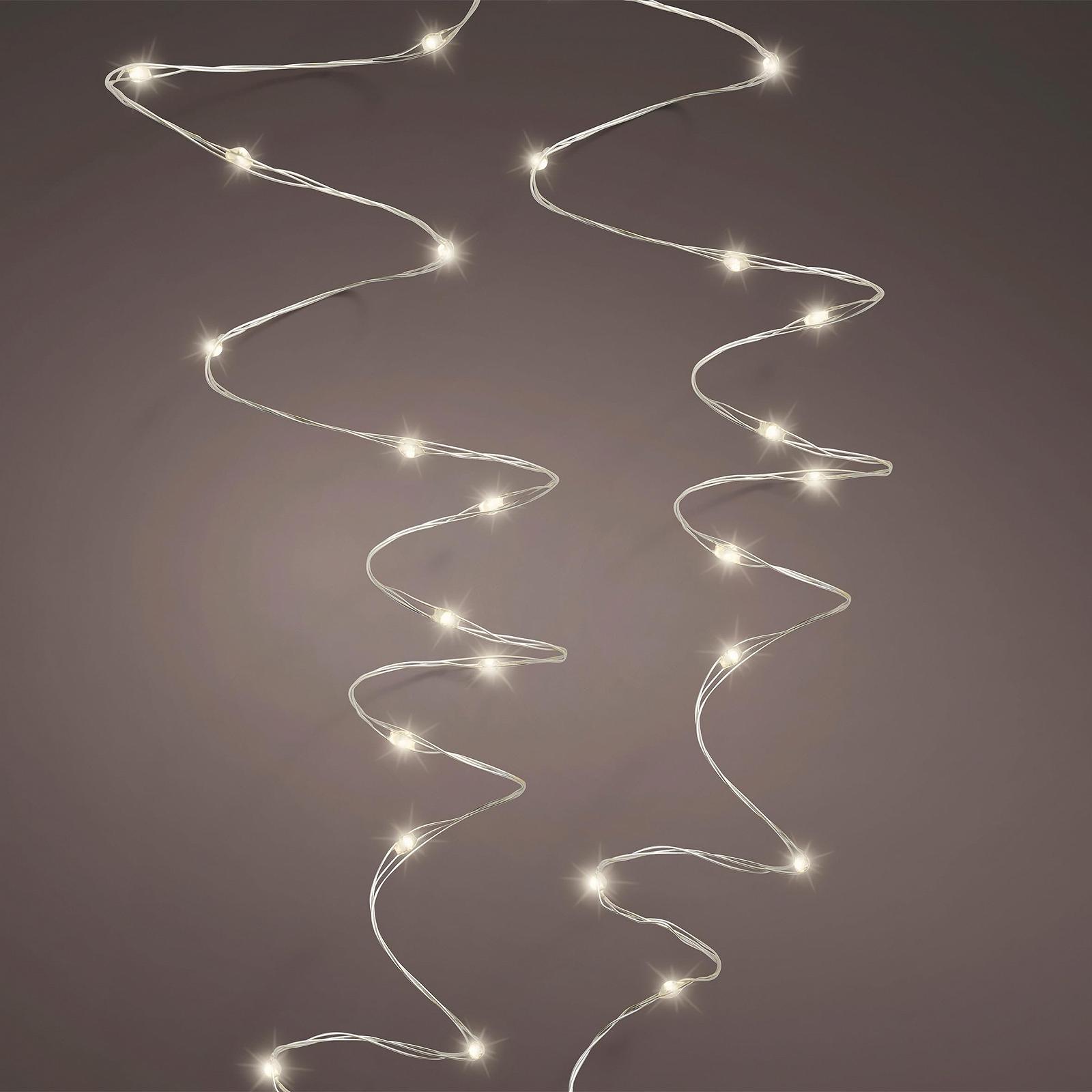 Гірлянда світлодіодна Spetebo, 5 м, 100 LED, теплий білий, на срібному дроті, фото №1