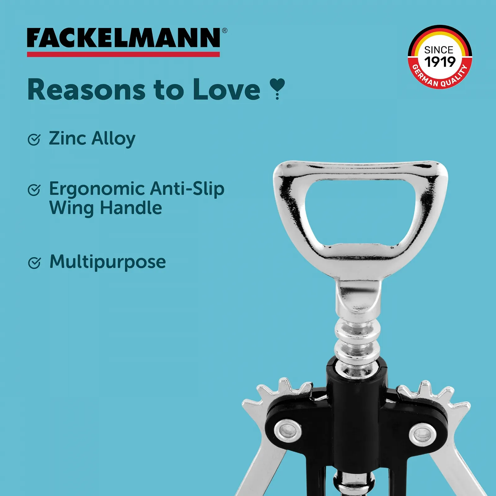 Важільний штопор Fackelmann, металевий, фото №8 Важільний штопор Fackelmann, металевий, фото №8