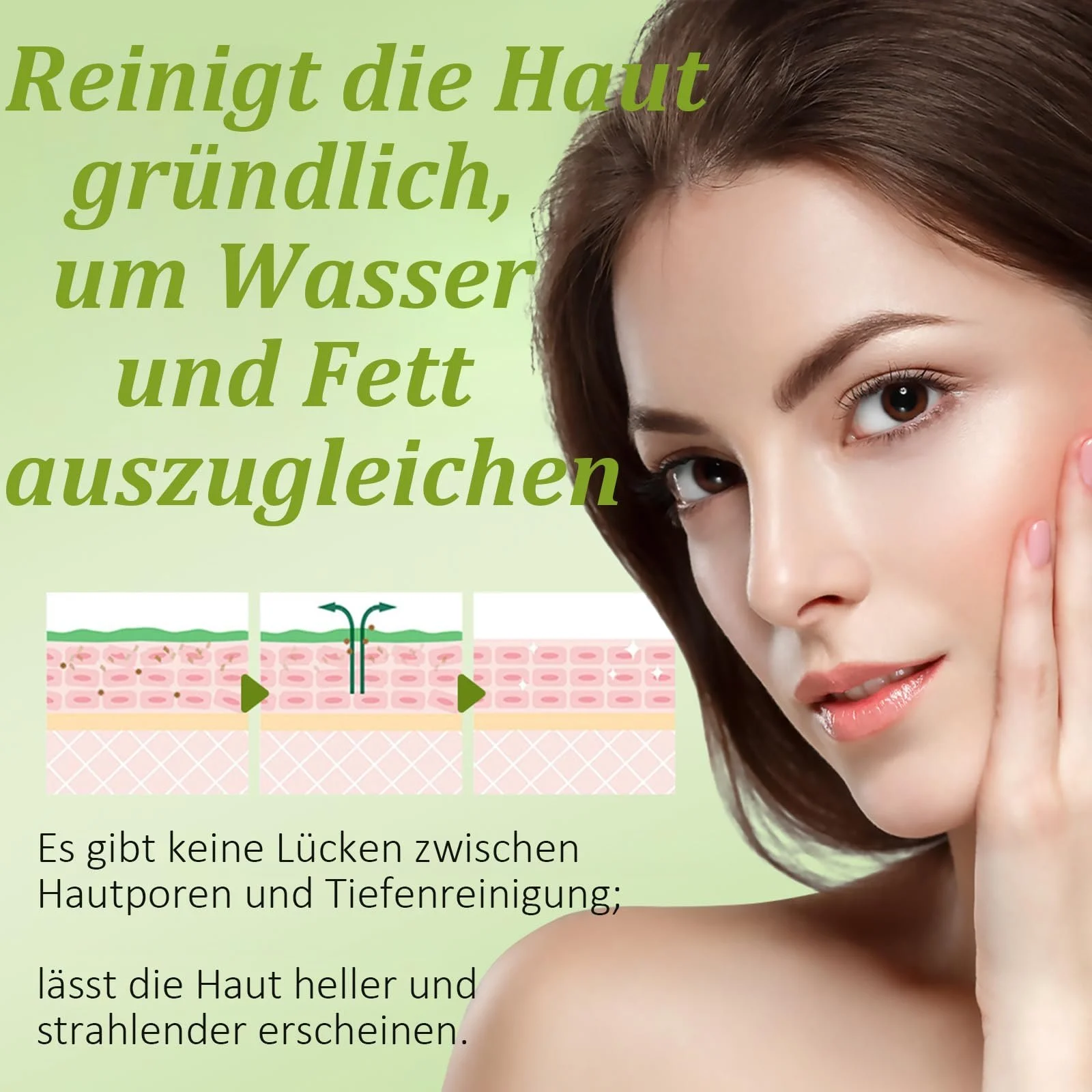 Маска Глиняна з Зеленим Чаєм, Набір з 10 штук, фото №3