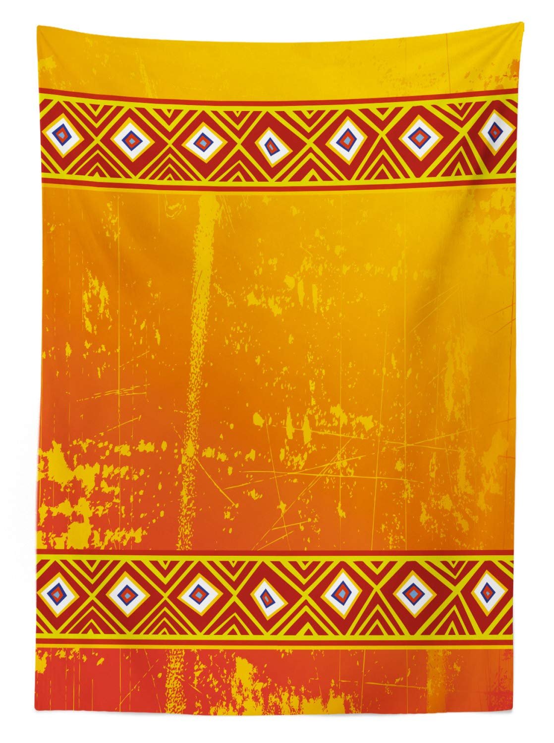 Скатерть ABAKUHAUS Africa Tribal Ethnic сатиновая 140 x 200 см Marigold and Orange, фото №2