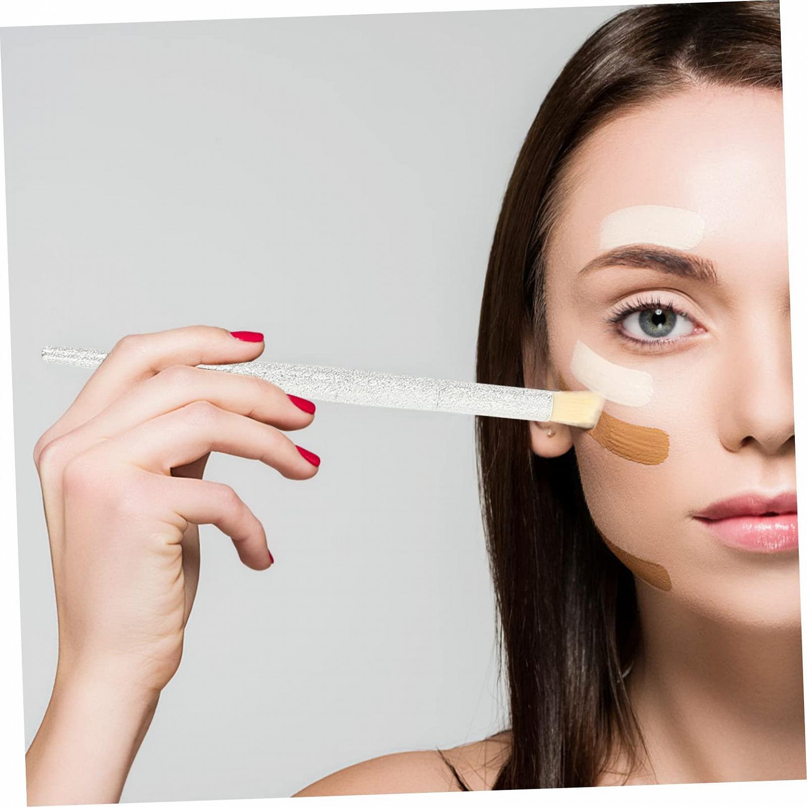 Набір пензлів для макіяжу Miss Eyeshadow Brush, для розтушовування, хайлайтера, для обличчя, основний набір, для пудри, косметики для очей, з синтетичного волокна, білий, фото №3