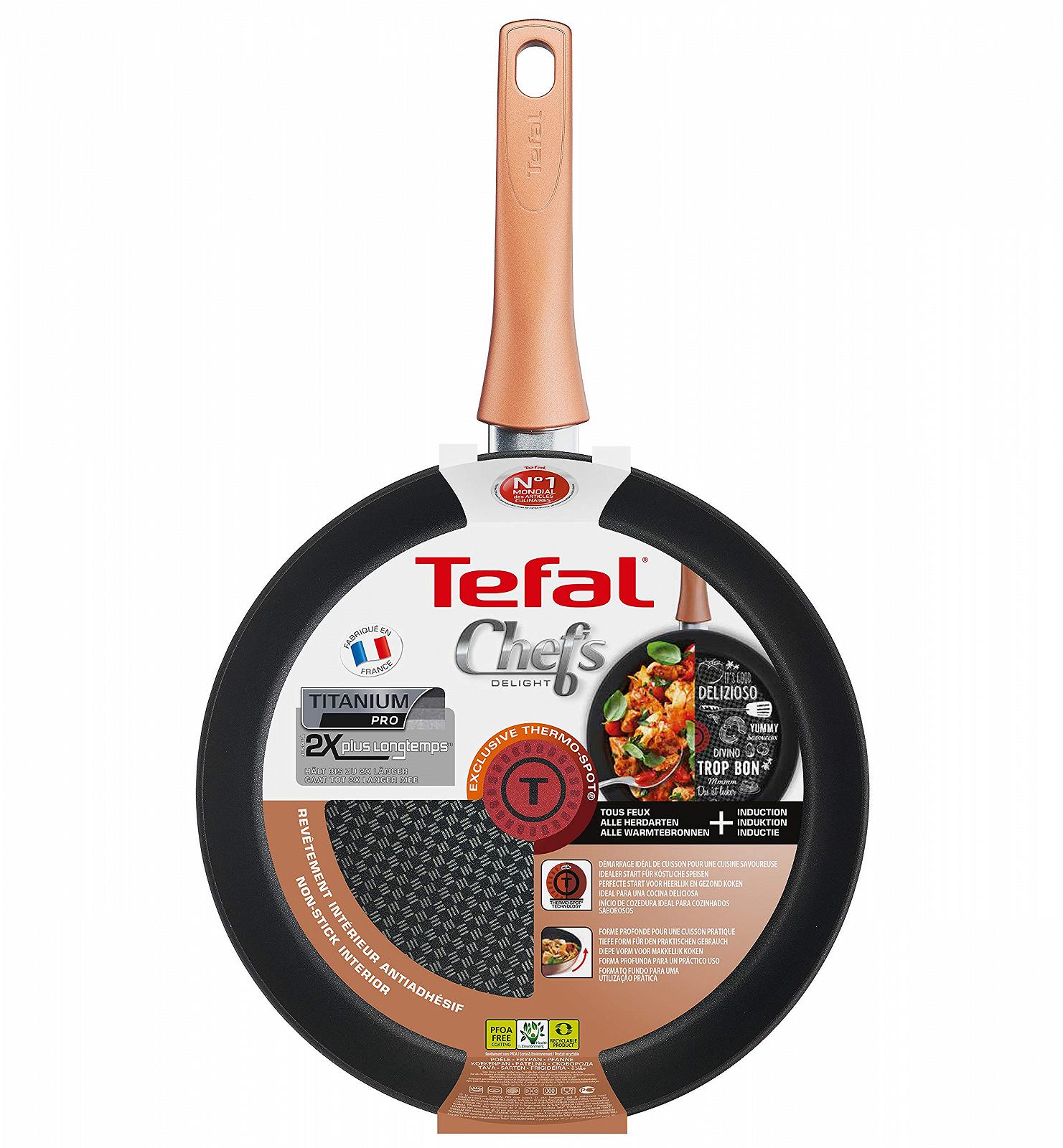 Сковорода Tefal Chef's Delight G11706 Антипригарне Покриття з Термо-Спотом 28 см Мідний Ефект, фото №4