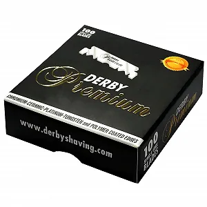 Лезвия для бритья Derby Tokai Swedish Steel 100 шт односторонние Premium Black - Фото 1