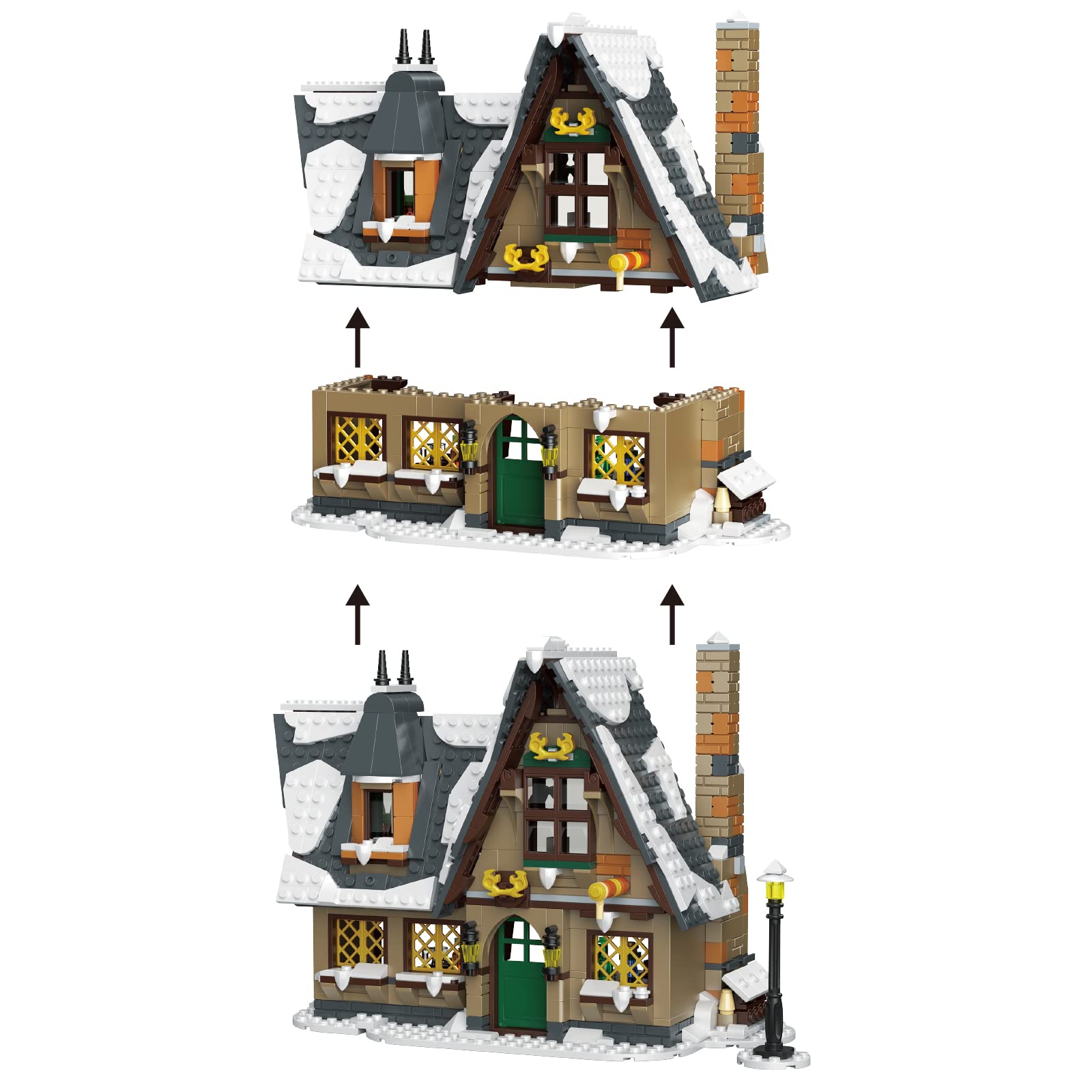 Набір Mould King 16049 Christmas House MOC Clamping 766 деталей, фото №4
