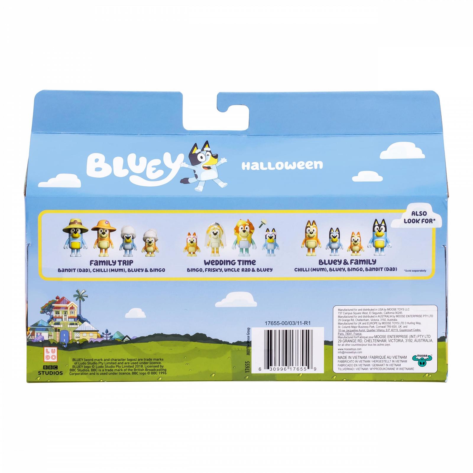 Фігурки BlueY Бінго, Хлоя та Лакі на Хелловін, 4 шт., 6,35 см, з аксесуарами, фото №5