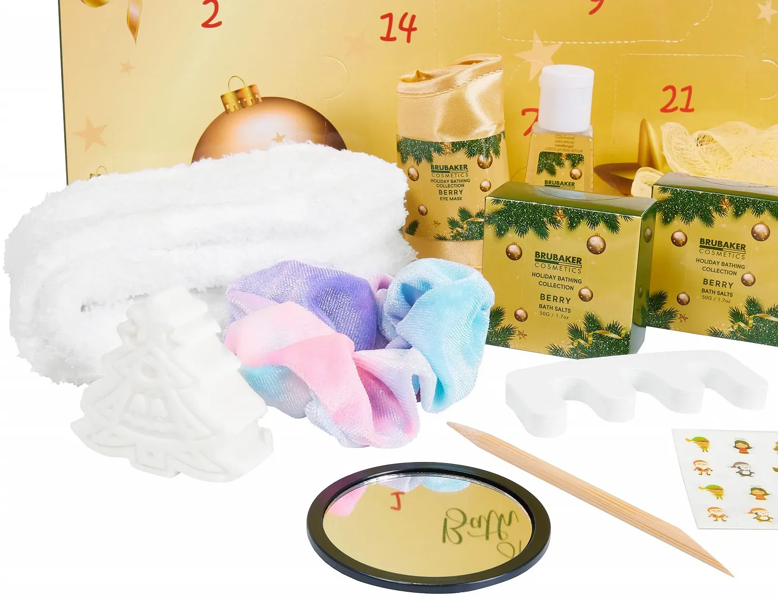 Набір подарунковий BRUBAKER Cosmetics Beauty Advent Calendar 2025 XXL Календар краси для жінок і дівчат Золотий, фото №1