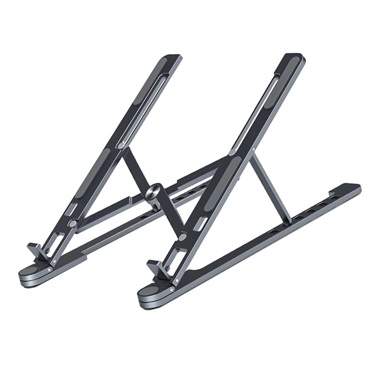 Підставка для ноутбука складана Алюмінієвий сплав Регульована по висоті Охолоджуюча Темно-сірий, фото №2 Підставка для ноутбука складана Алюмінієвий сплав Регульована по висоті Охолоджуюча Темно-сірий, фото №2