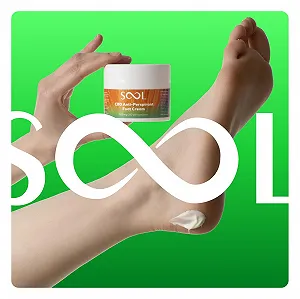 Крем для ног SOOL CBD Anti-Perspirant с 500 мг CBD, маслами жожоба и розмарина 100 мл synthetic.ua - Фото 1