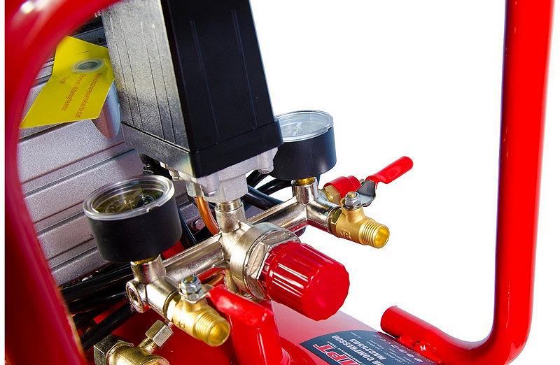 Компресор MPT PROFI 50 л 2000 Вт/2.5 к с 2850 об/хв 140 л/хв 8 атм 2 виходи мідна обмотка MAC25503, фото №5